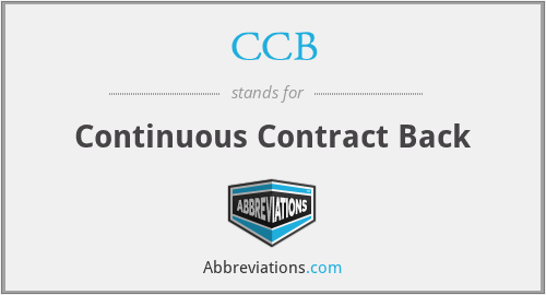 CCB - Continuous Contract Back