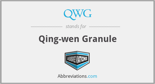 QWG - Qing-wen Granule