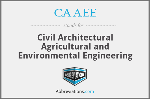 CAAEE - Civil Architectural Agricultural and Environmental Engineering