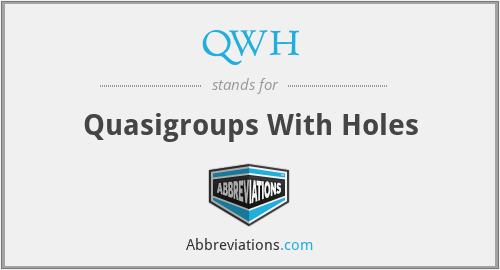 QWH - Quasigroups With Holes