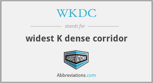 WKDC - widest K dense corridor