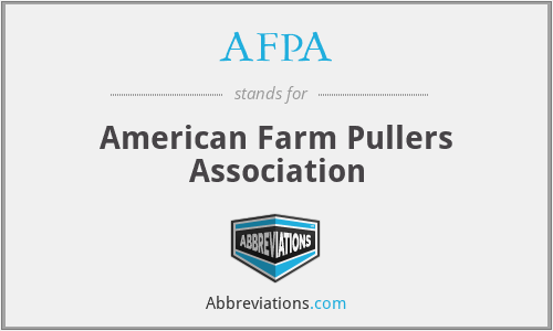 AFPA - American Farm Pullers Association