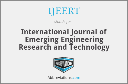 IJEERT - International Journal of Emerging Engineering Research and Technology