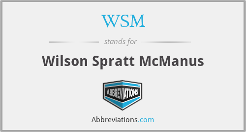 WSM - Wilson Spratt McManus
