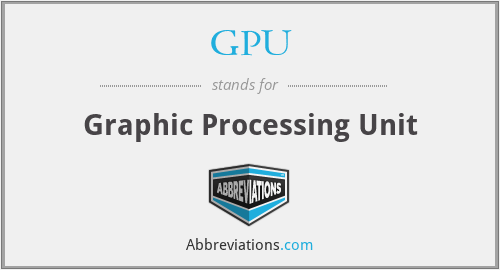 GPU - Graphic Processing Unit