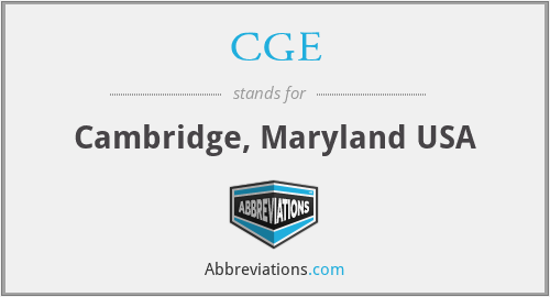 CGE - Cambridge, Maryland USA