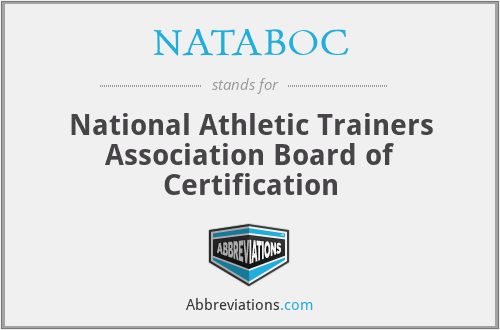 NATABOC - National Athletic Trainers Association Board of Certification