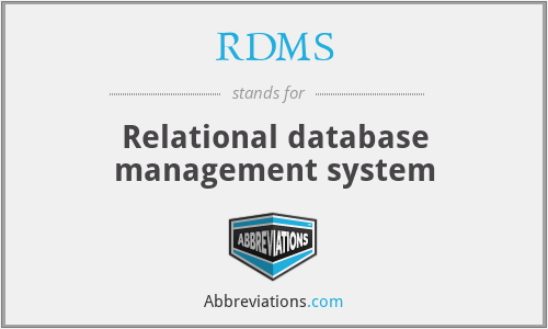 RDMS - Relational database management system
