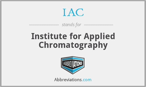 IAC - Institute for Applied Chromatography