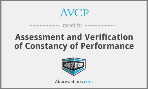 AVCP - Assessment and Verification of Constancy of Performance