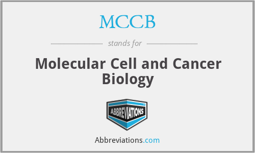 MCCB - Molecular Cell and Cancer Biology