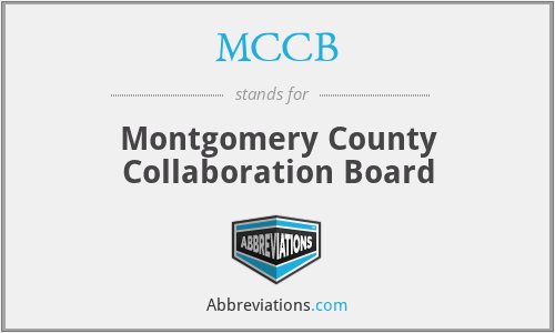 MCCB - Montgomery County Collaboration Board