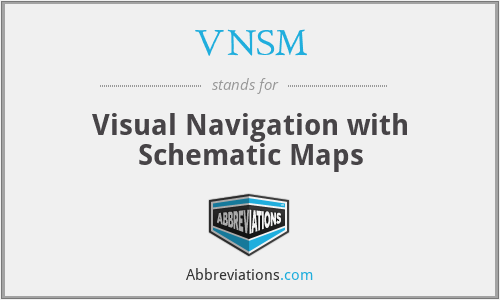VNSM - Visual Navigation with Schematic Maps