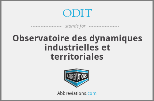 ODIT - Observatoire des dynamiques industrielles et territoriales
