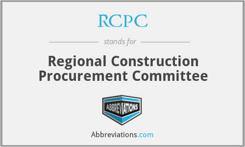 RCPC - Regional Construction Procurement Committee