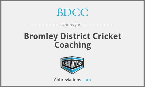 BDCC - Bromley District Cricket Coaching