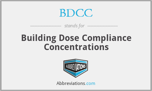 BDCC - Building Dose Compliance Concentrations