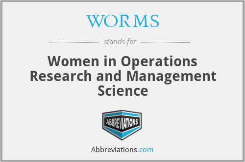 WORMS - Women in Operations Research and Management Science