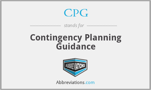 CPG - Contingency Planning Guidance
