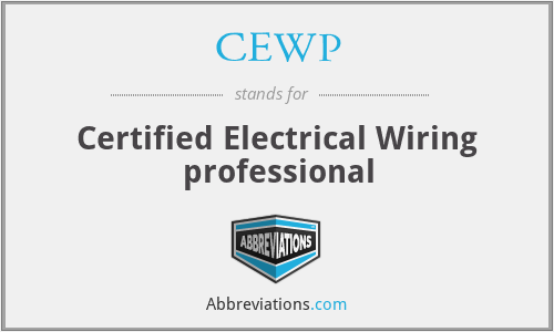 CEWP - Certified Electrical Wiring professional