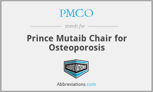 PMCO - Prince Mutaib Chair for Osteoporosis