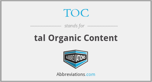 TOC - tal Organic Content