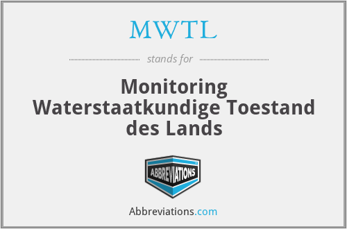 MWTL - Monitoring Waterstaatkundige Toestand des Lands