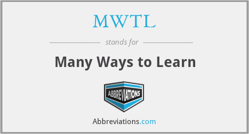 MWTL - Many Ways to Learn