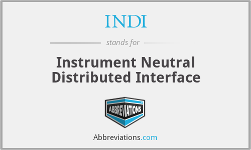 INDI - Instrument Neutral Distributed Interface