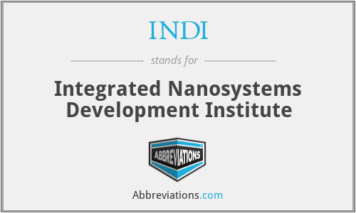 INDI - Integrated Nanosystems Development Institute