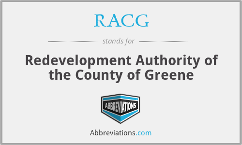 RACG - Redevelopment Authority of the County of Greene