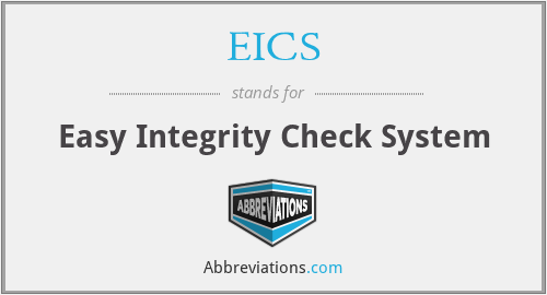 EICS - Easy Integrity Check System