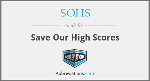 SOHS - Save Our High Scores