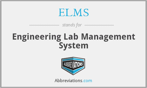 ELMS - Engineering Lab Management System