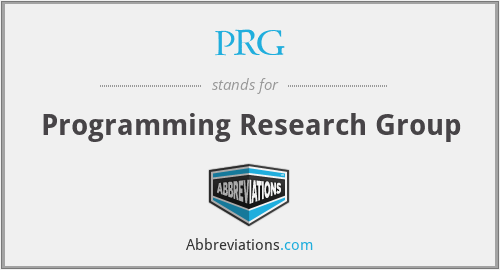 PRG - Programming Research Group