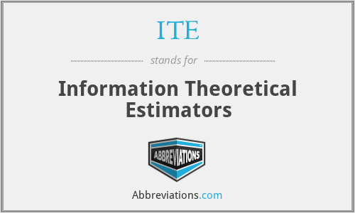 ITE - Information Theoretical Estimators