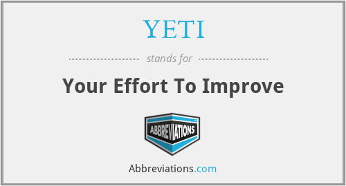 YETI - Your Effort To Improve