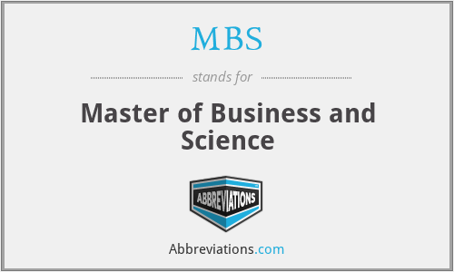 MBS - Master of Business and Science
