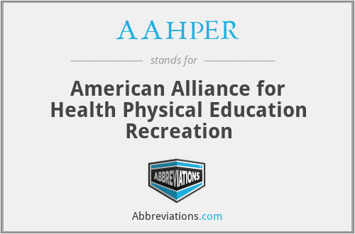 AAHPER - American Alliance for Health Physical Education Recreation