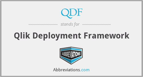 QDF - Qlik Deployment Framework