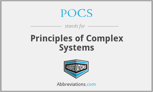POCS - Principles of Complex Systems