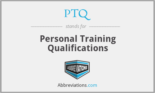 PTQ - Personal Training Qualifications