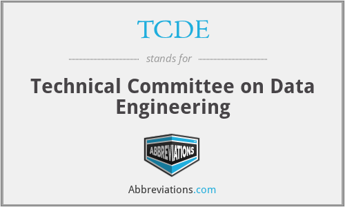 TCDE - Technical Committee on Data Engineering