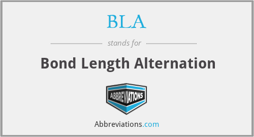 BLA - Bond Length Alternation