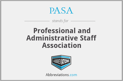PASA - Professional and Administrative Staff Association
