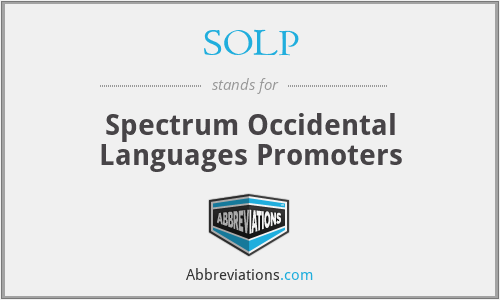 SOLP - Spectrum Occidental Languages Promoters