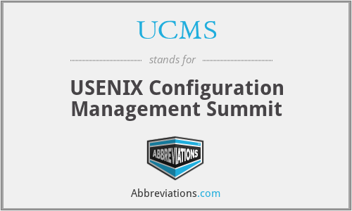 UCMS - USENIX Configuration Management Summit