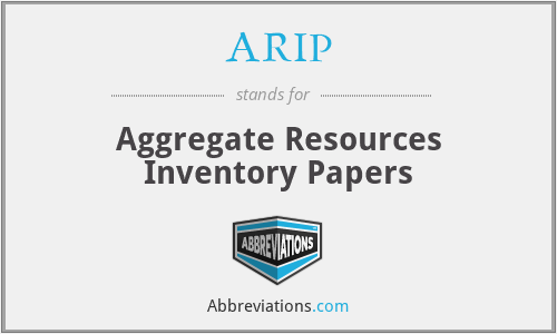 ARIP - Aggregate Resources Inventory Papers