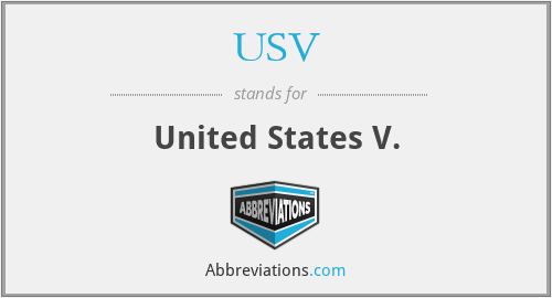 USV - United States V.