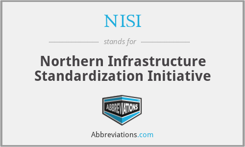 NISI - Northern Infrastructure Standardization Initiative